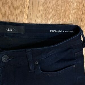 Women's Straight Leg Jeans - Dark Blue